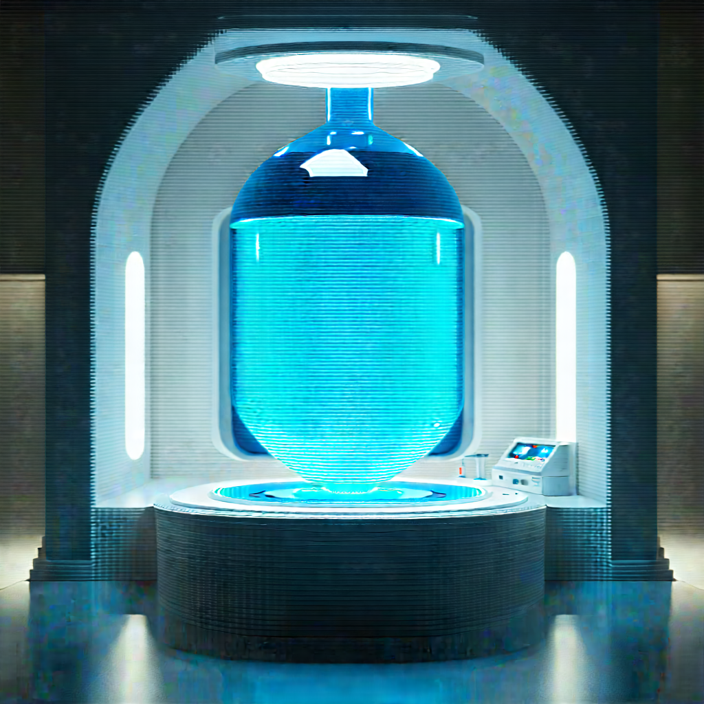 Futuristic Research Laboratory With Image, There
