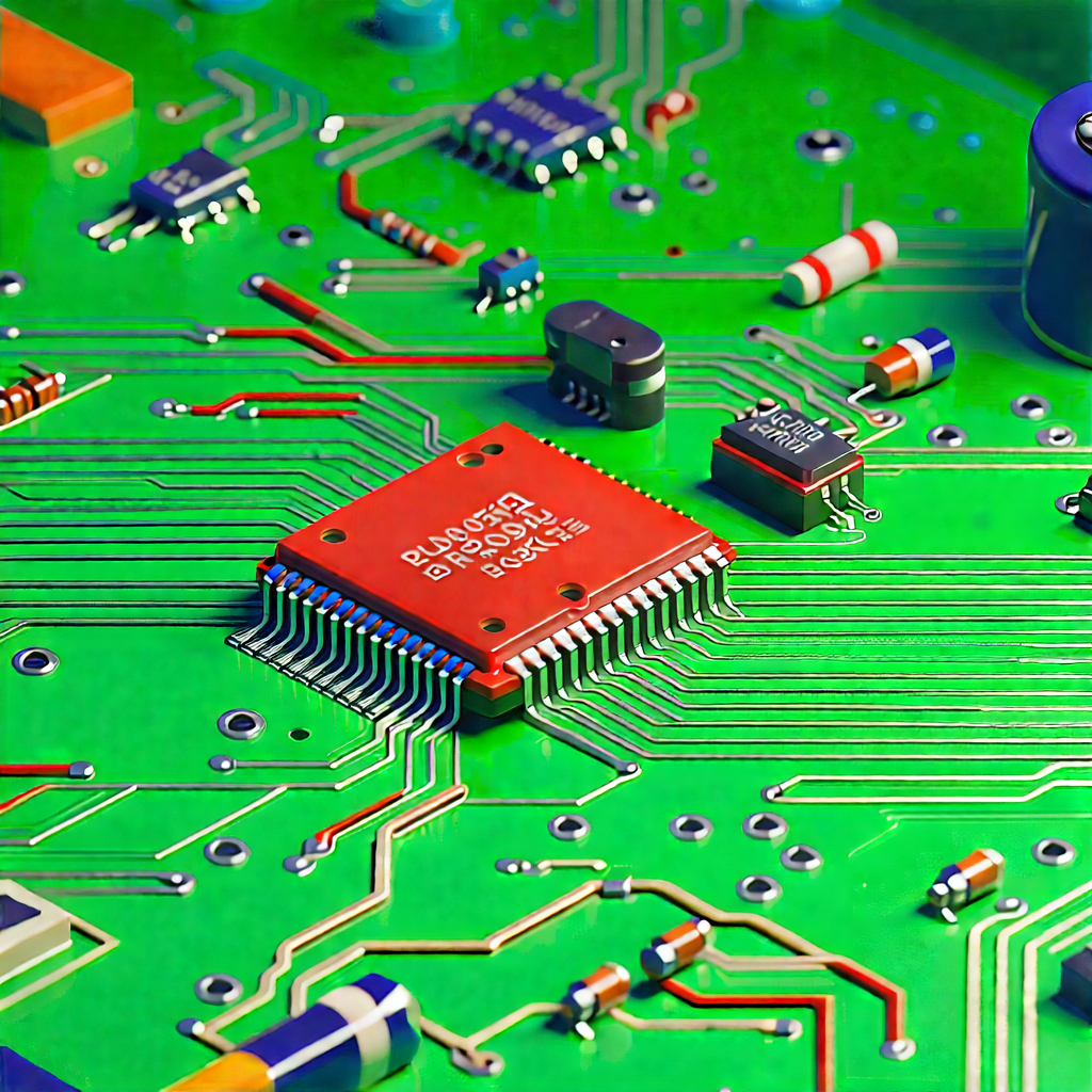 Close-up of electronic circuit