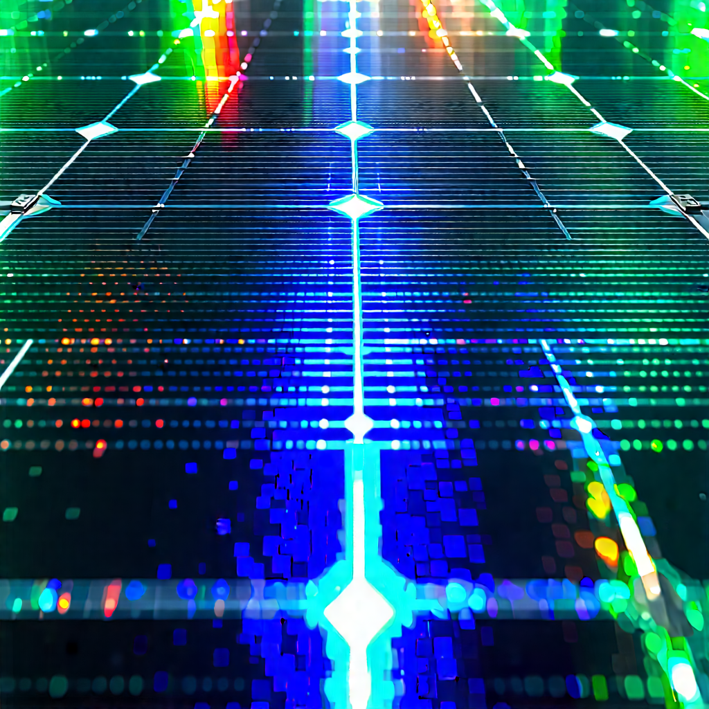Solar panel with holographic projection