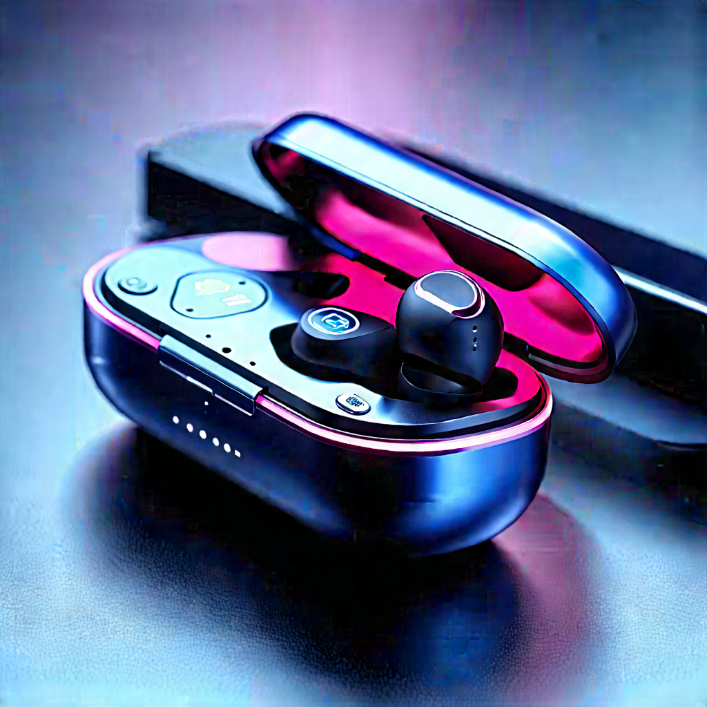 Wireless Earbuds With Streaming Content With Black Pink