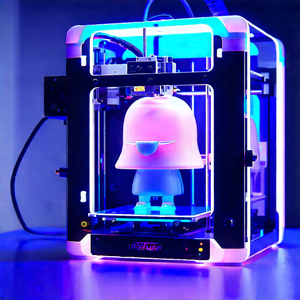 3d Printer With Neon Accents With Small, Blue,