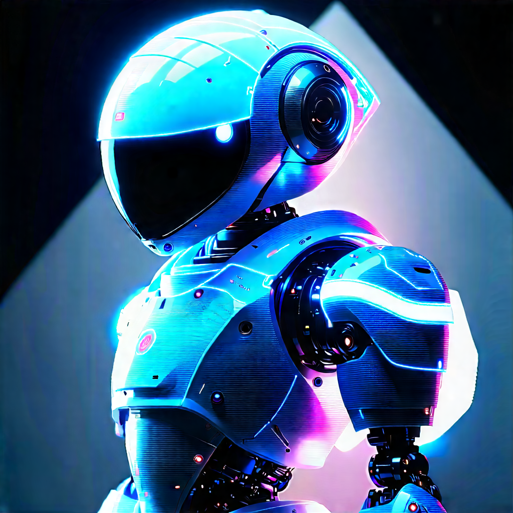 Robot with neon accents