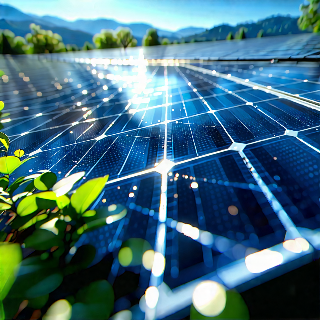 Solar Panel With Digital Particles With Solar Panel