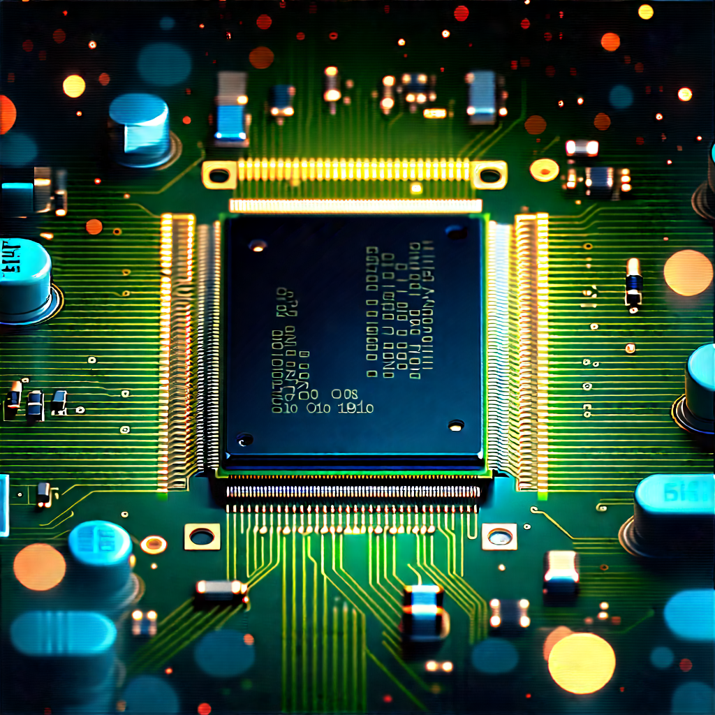Close-up of microprocessor