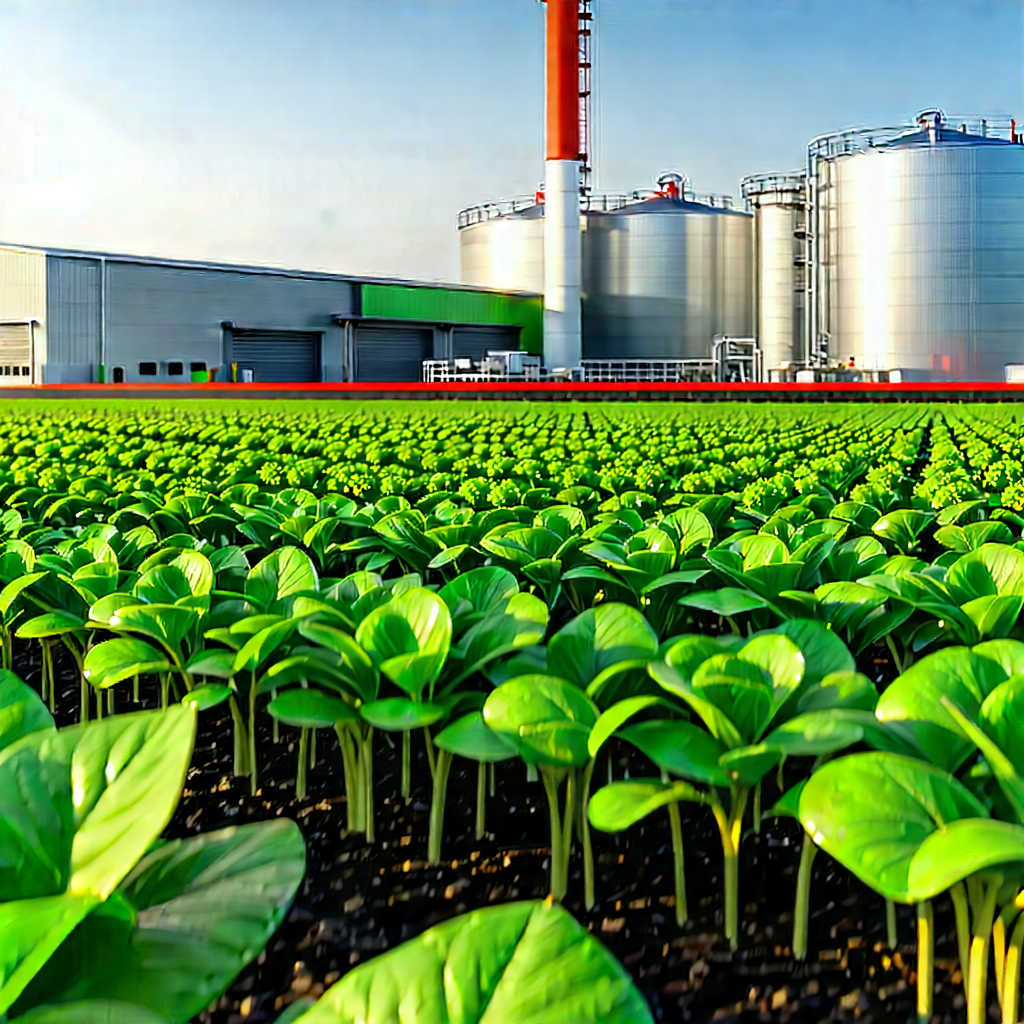 Agricultural Technology In Manufacturing Facility With Large Field
