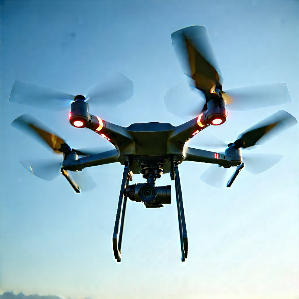 Drone With Streaming Content With Drone Flying