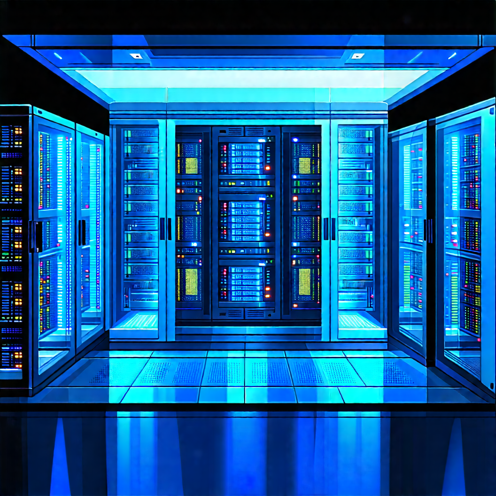 Futuristic server room