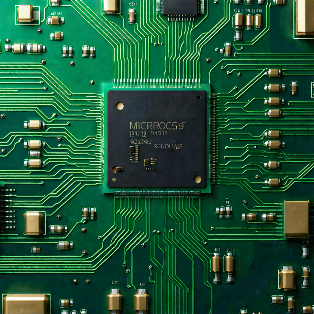 Close-up of microprocessor