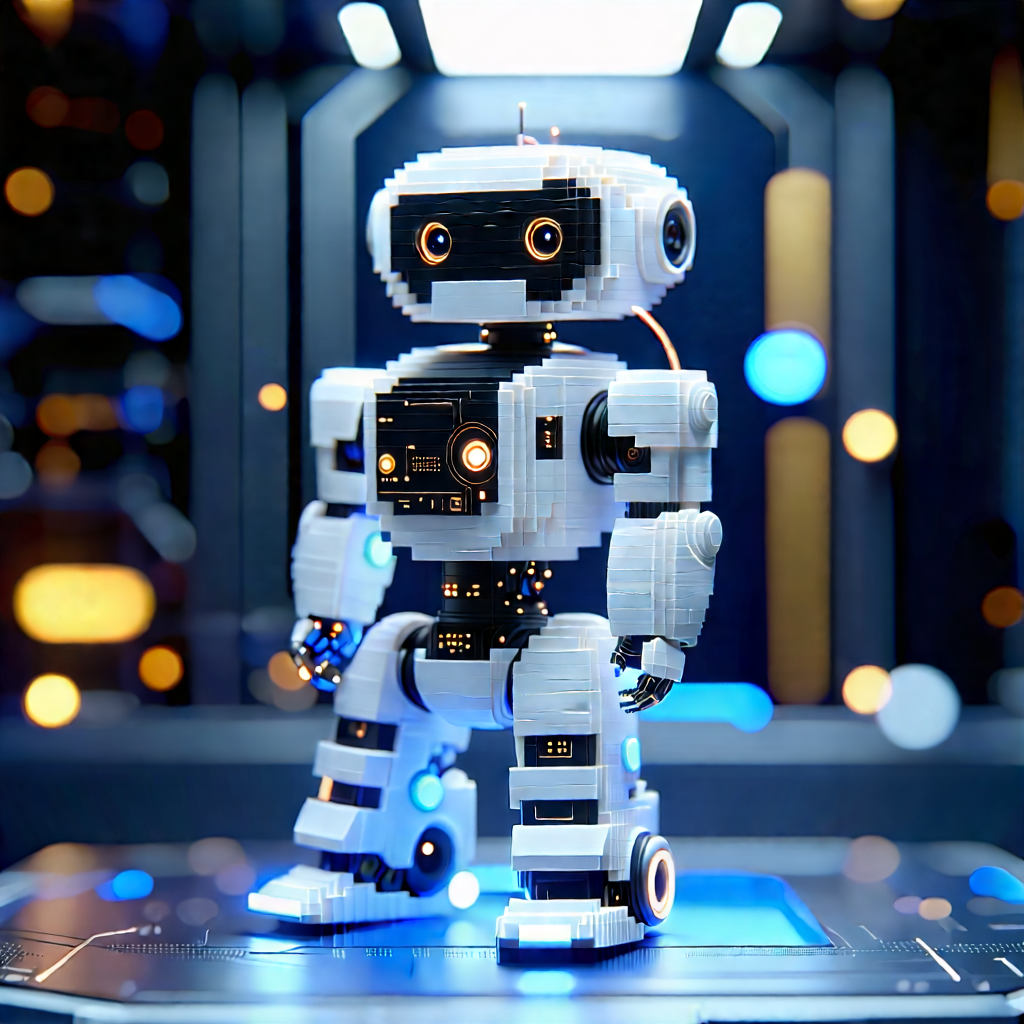 Robot With Laser Scanning With White Robot