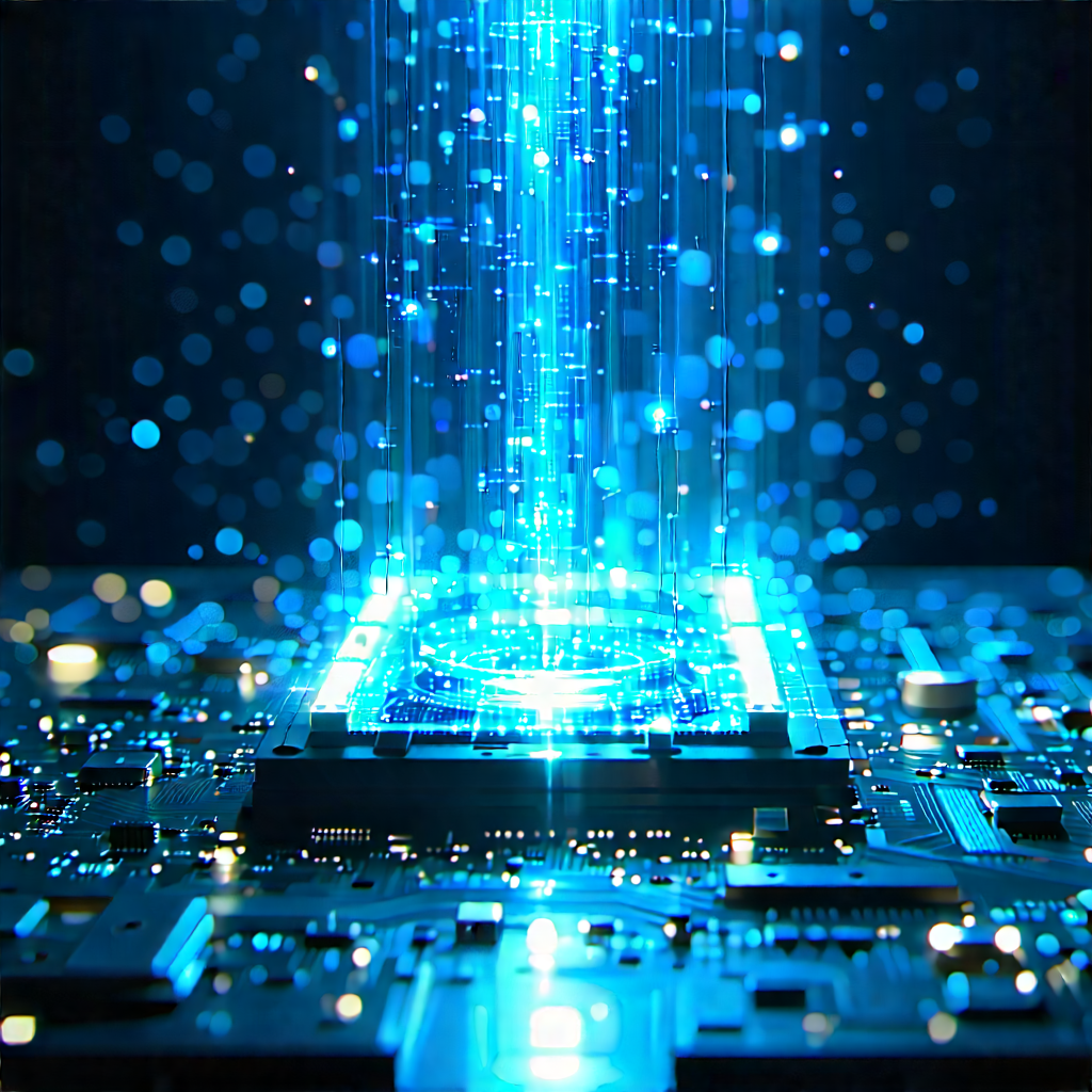 Quantum Computer With Holographic Projection With Blue Light