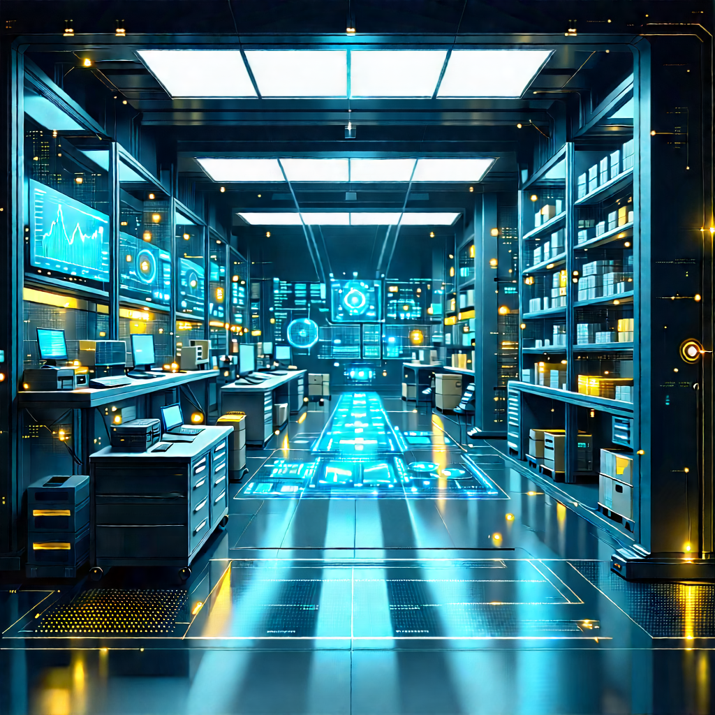 Financial Technology In Manufacturing Facility With Image, There