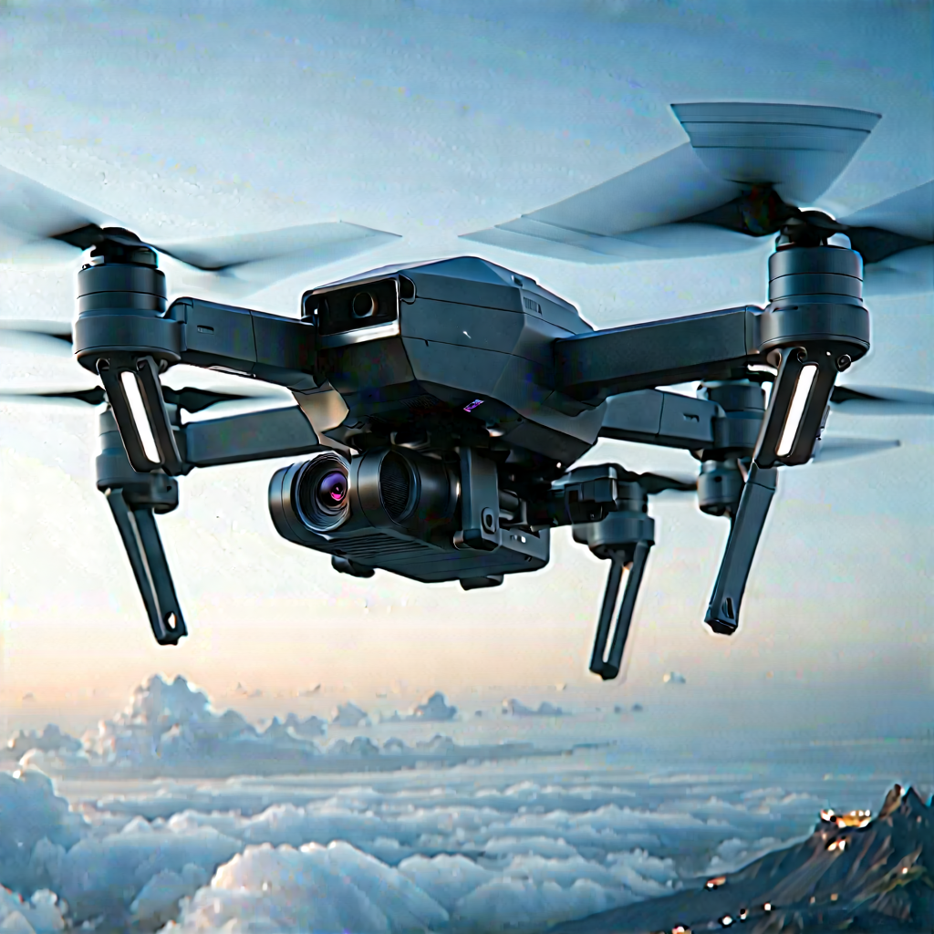 Drone With (digital:1.49) Artwork With Black Drone