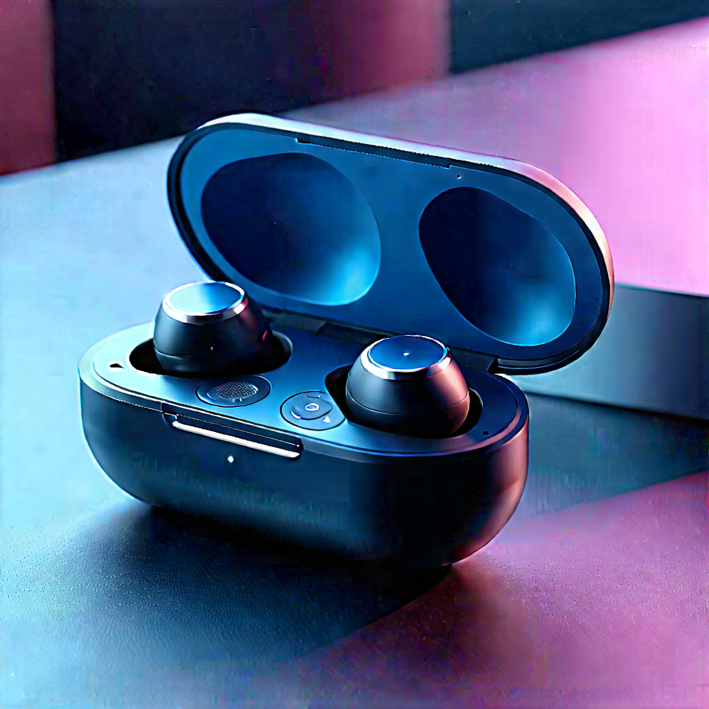Wireless Earbuds With Data Visualization With Pair Black