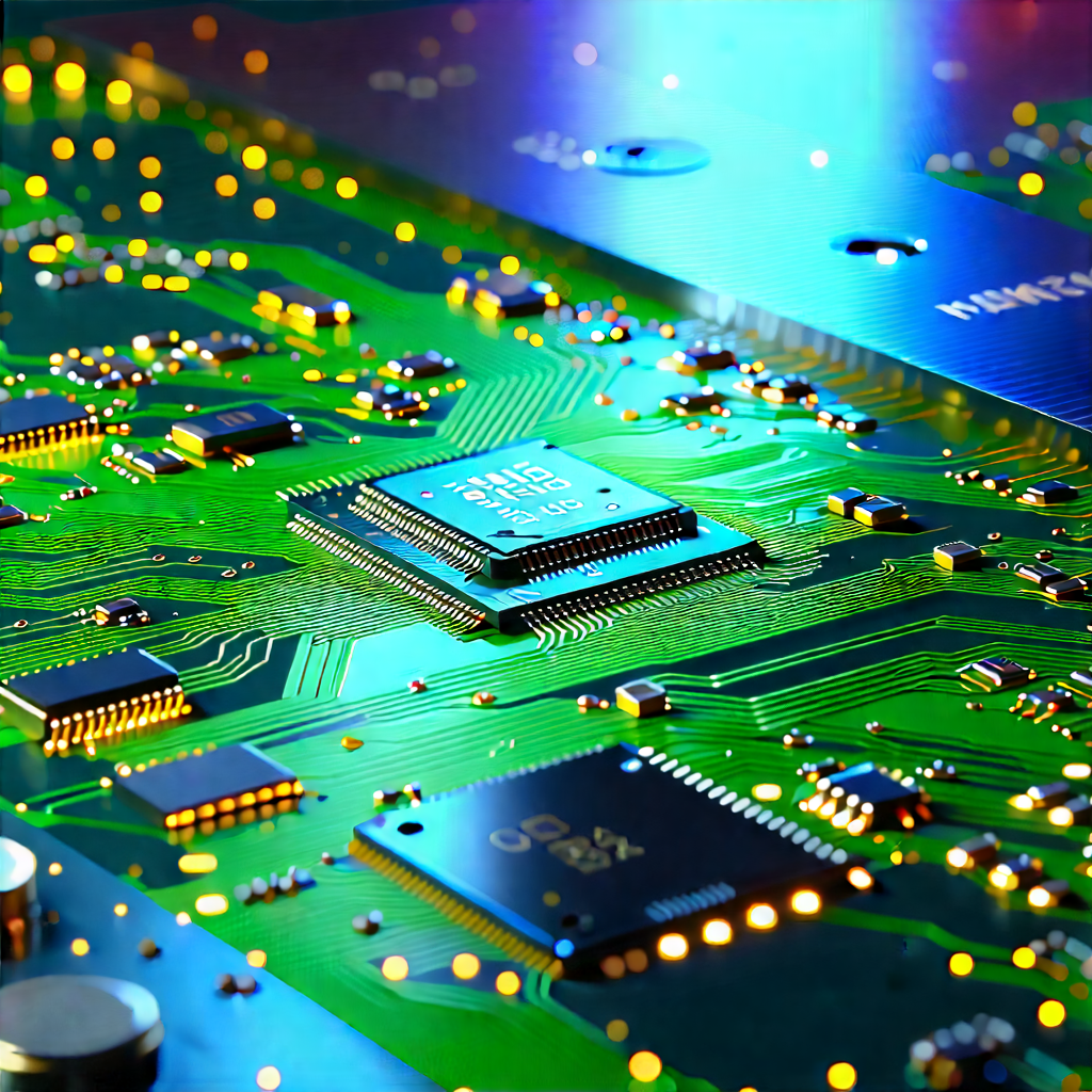Close-up of electronic circuit