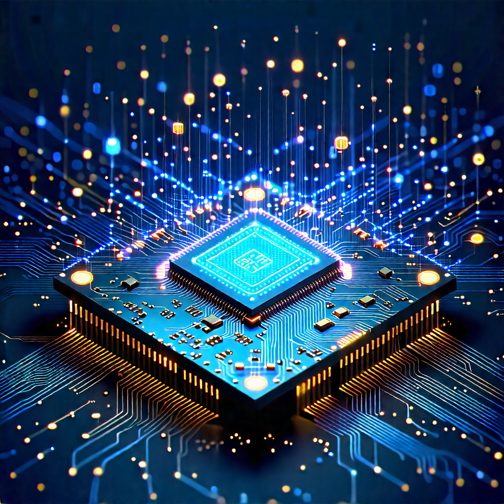 Circuit board with data streams