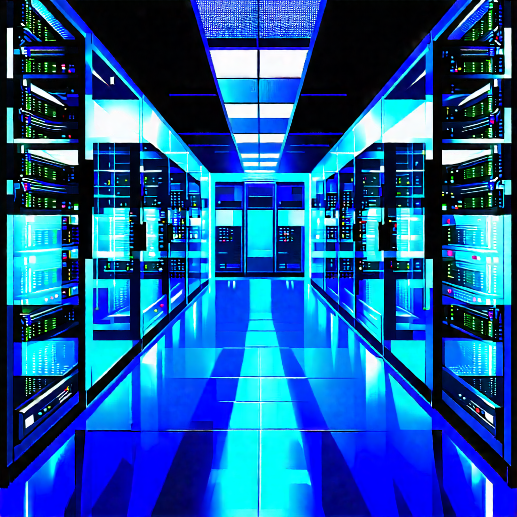Futuristic server room