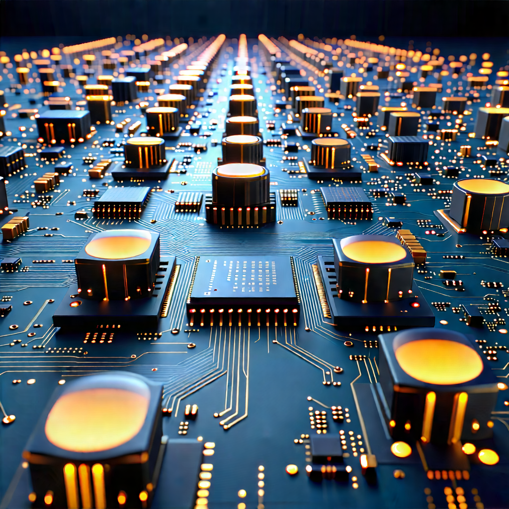 Close-up Of Sensor Array With Close-up Computer