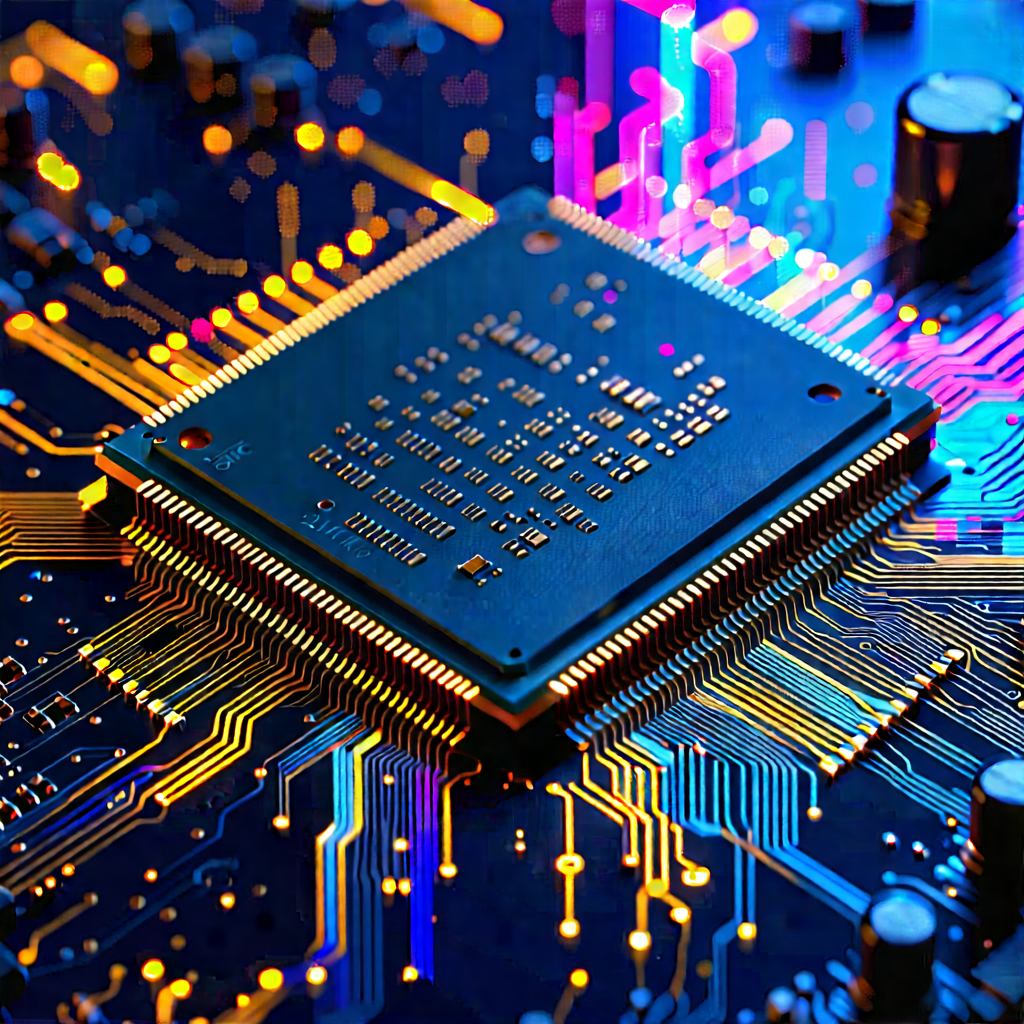 Close-up of microprocessor