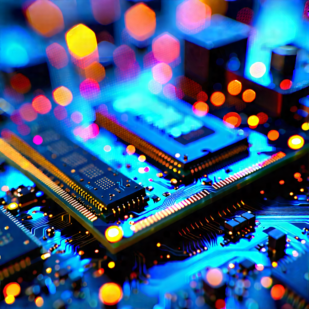 Close-up Of Memory Module With Close-up Computer