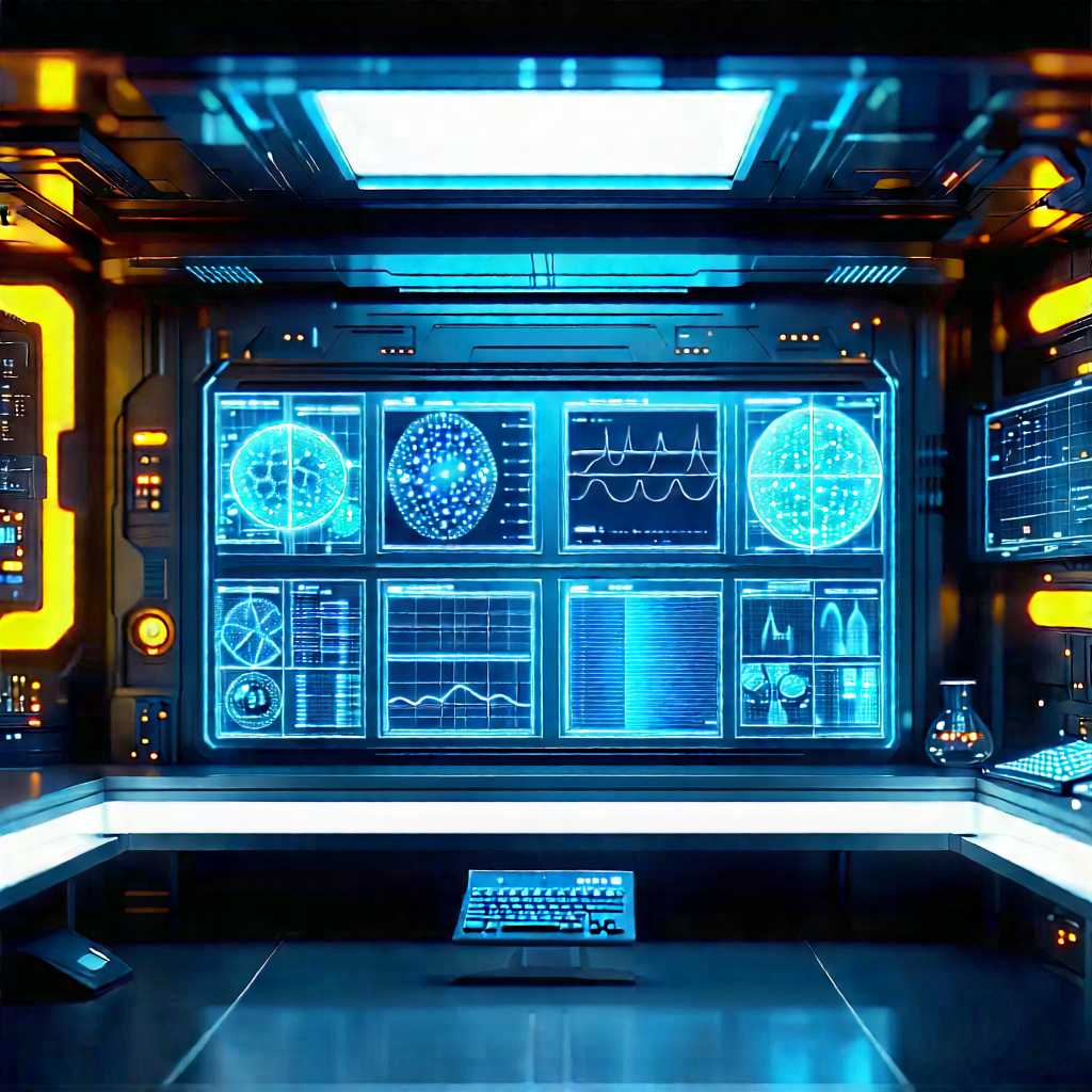 Futuristic research laboratory