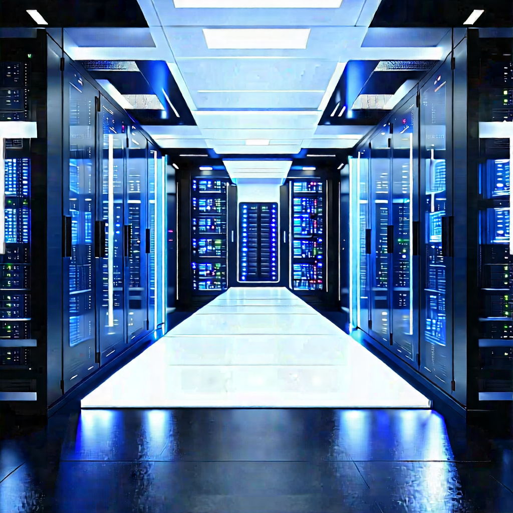 Futuristic server room