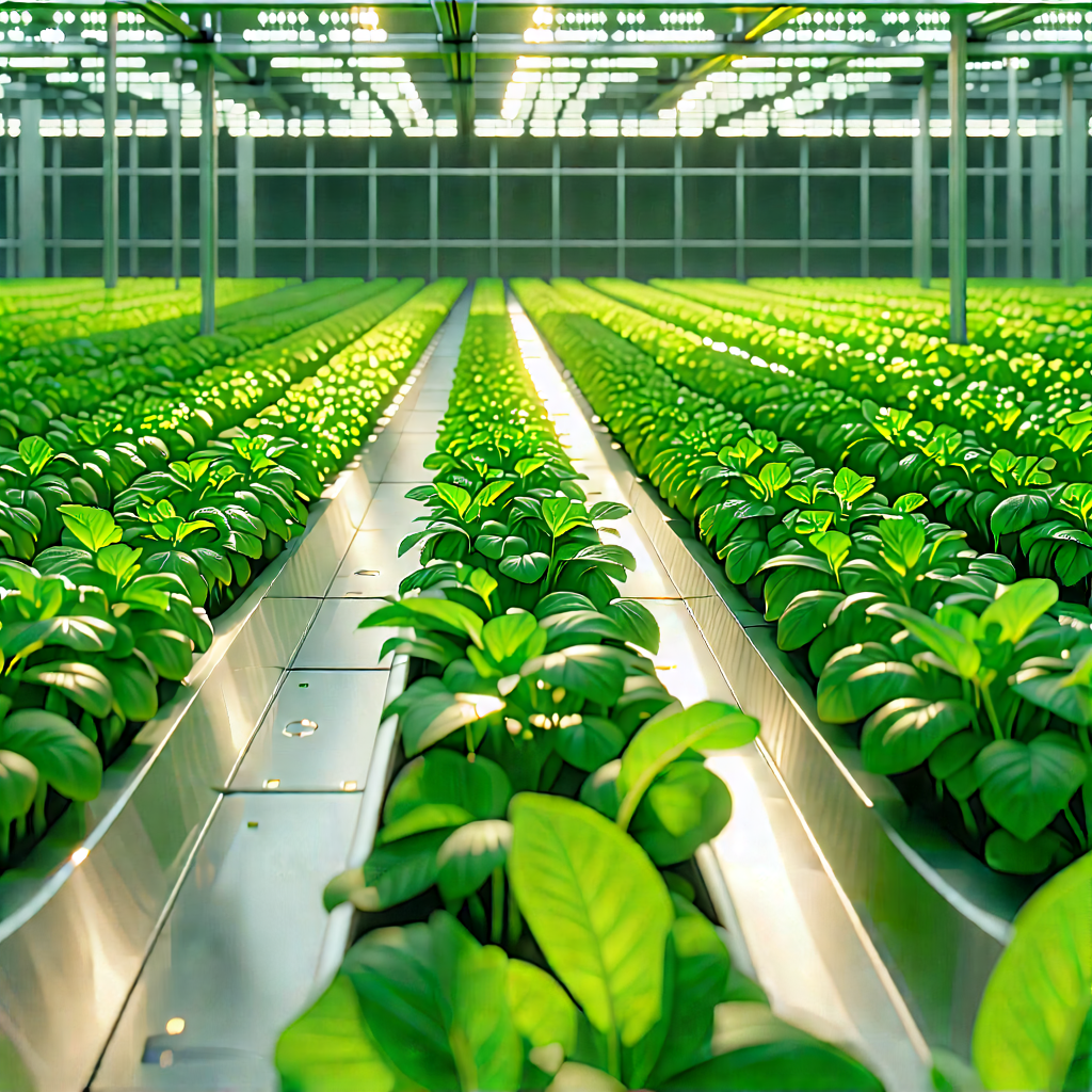 Agricultural Technology In Modern Laboratory With Large Indoor