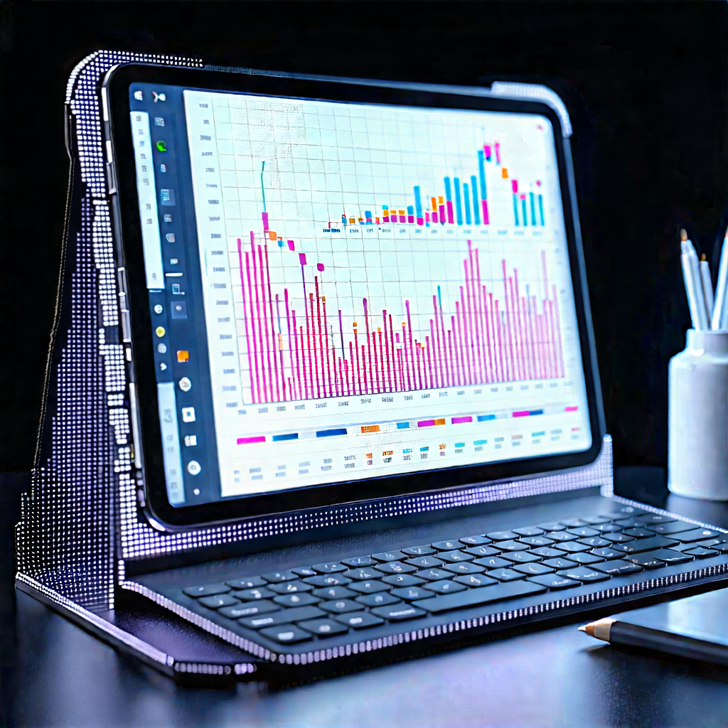Tablet with data visualization