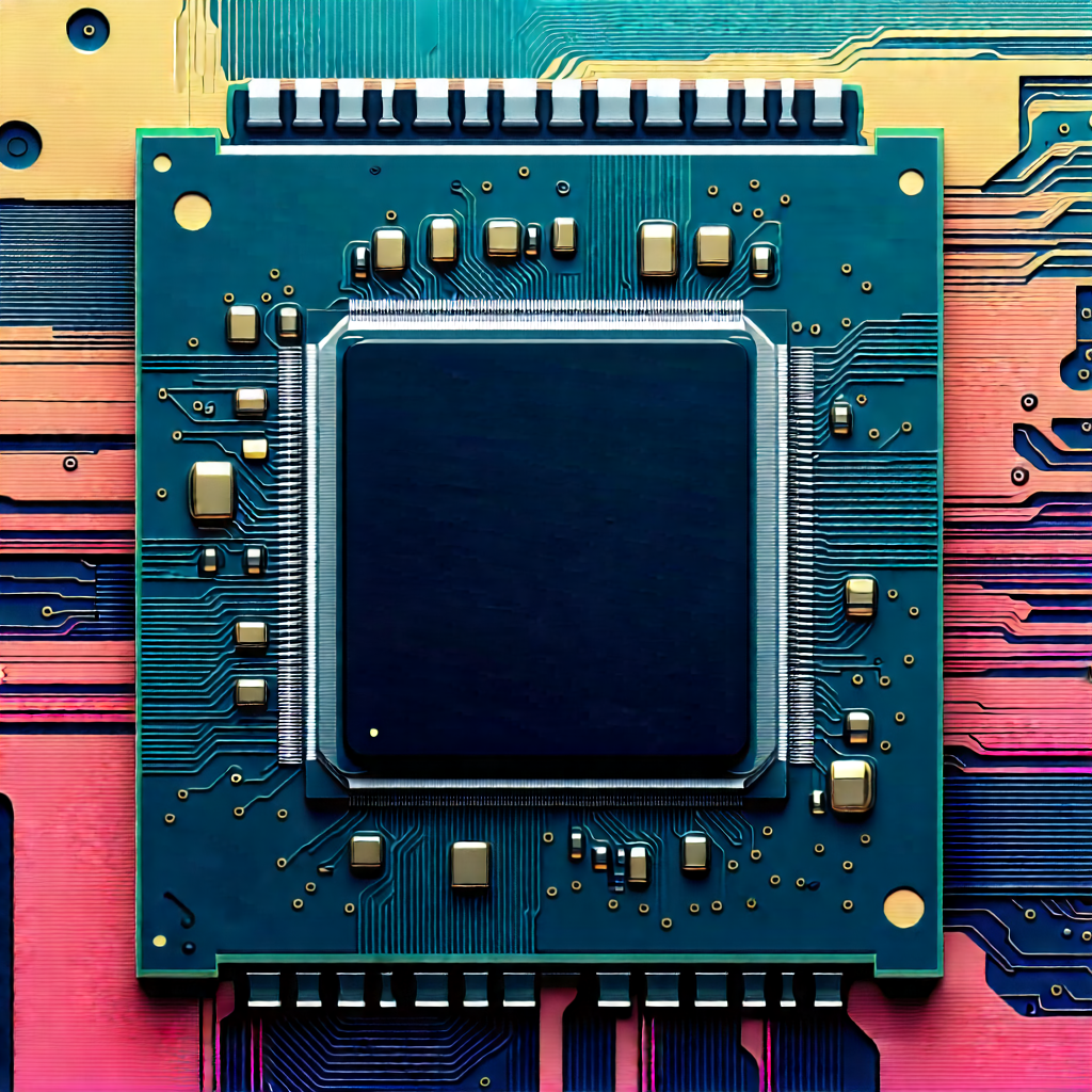 Close-up of microprocessor