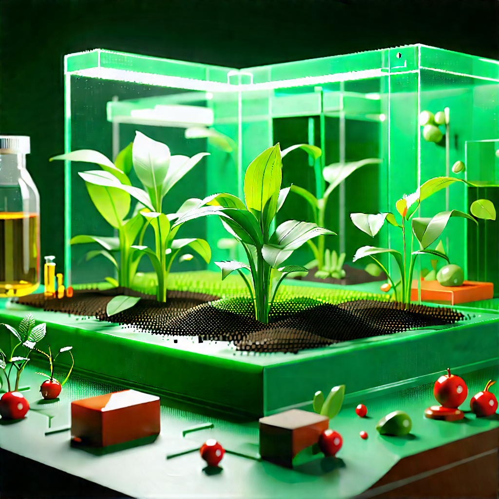 Agricultural technology in (modern:1.3) laboratory