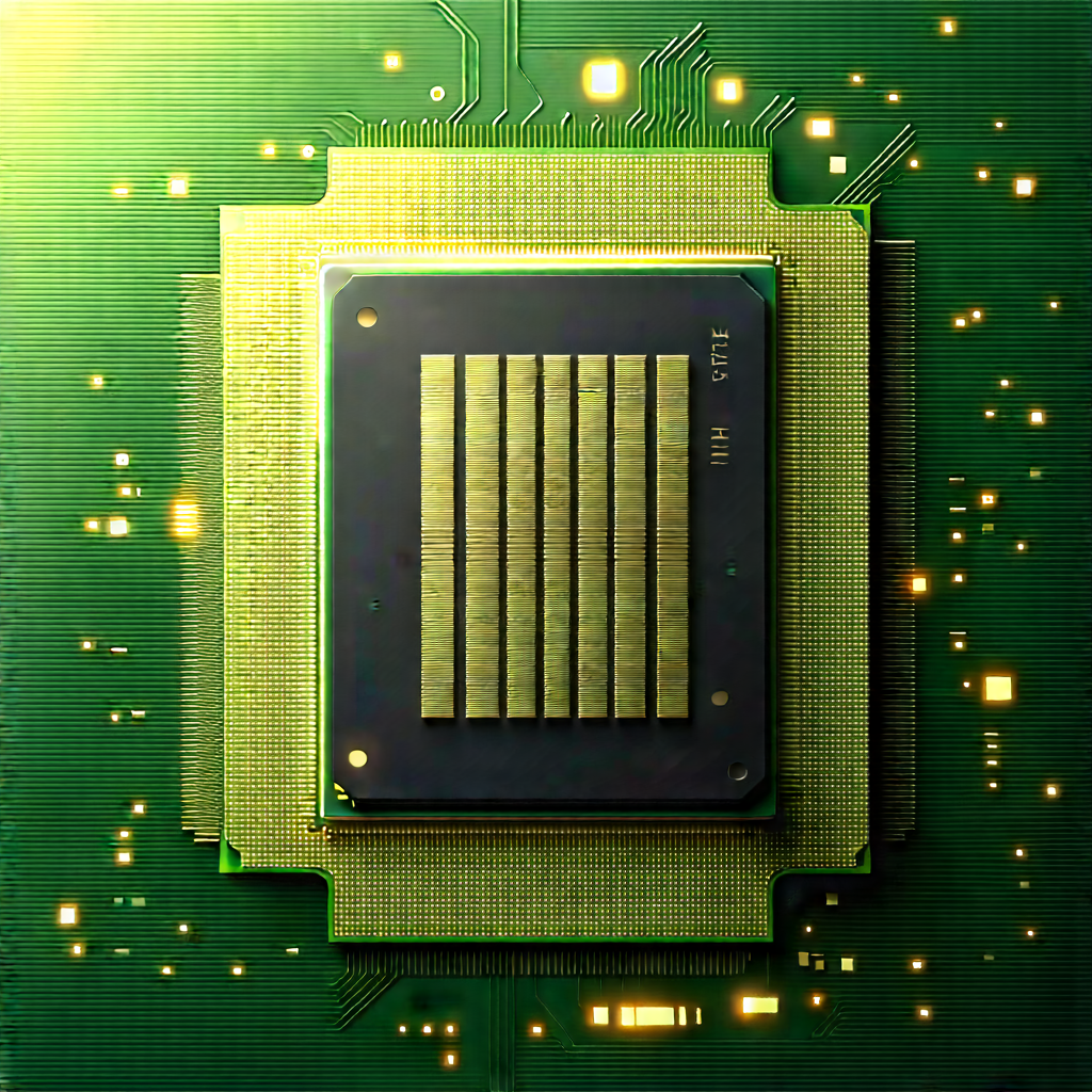 Close-up of microprocessor
