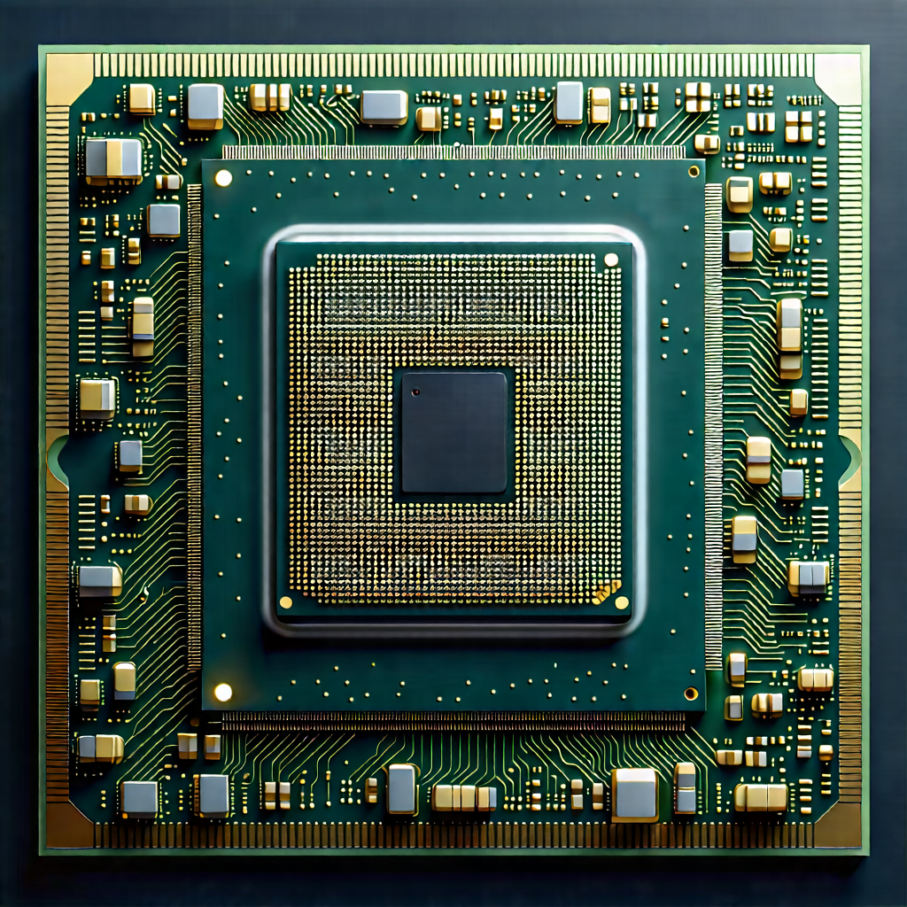 Close-up of microprocessor