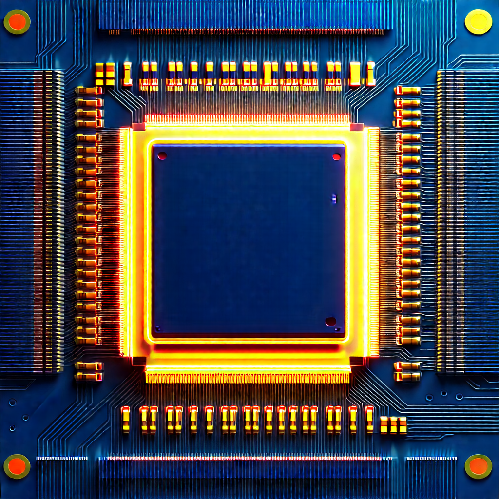 Close-up of microprocessor