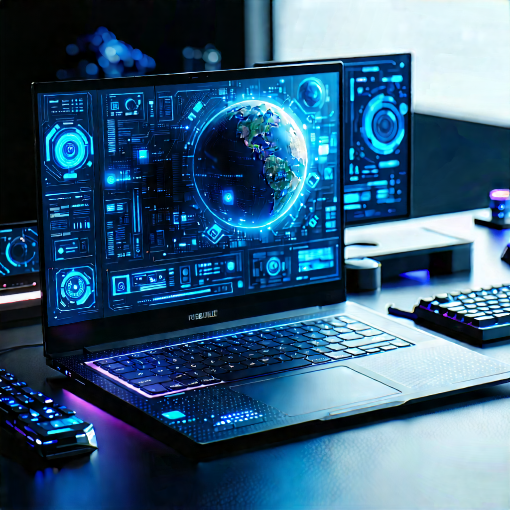 Laptop With User Interface With Black Laptop