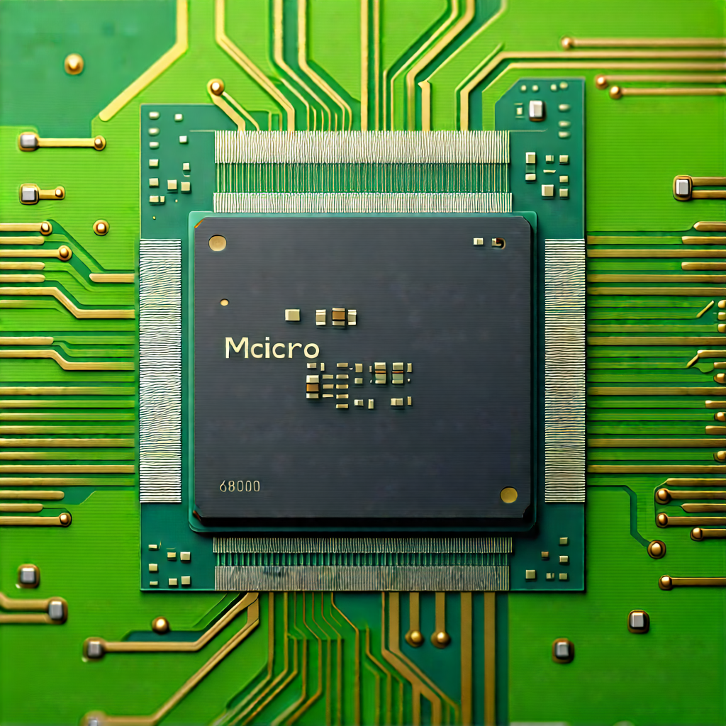 Close-up of microprocessor