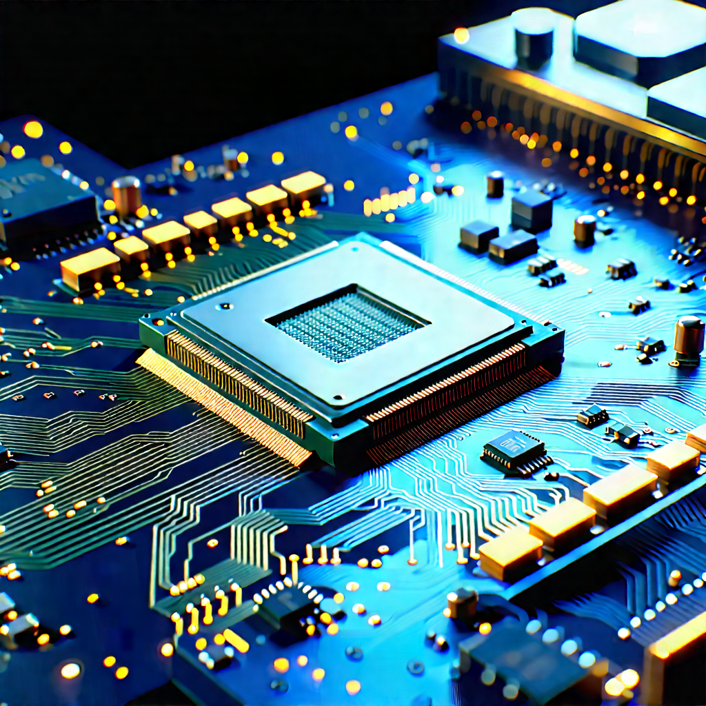 Close-up of microprocessor