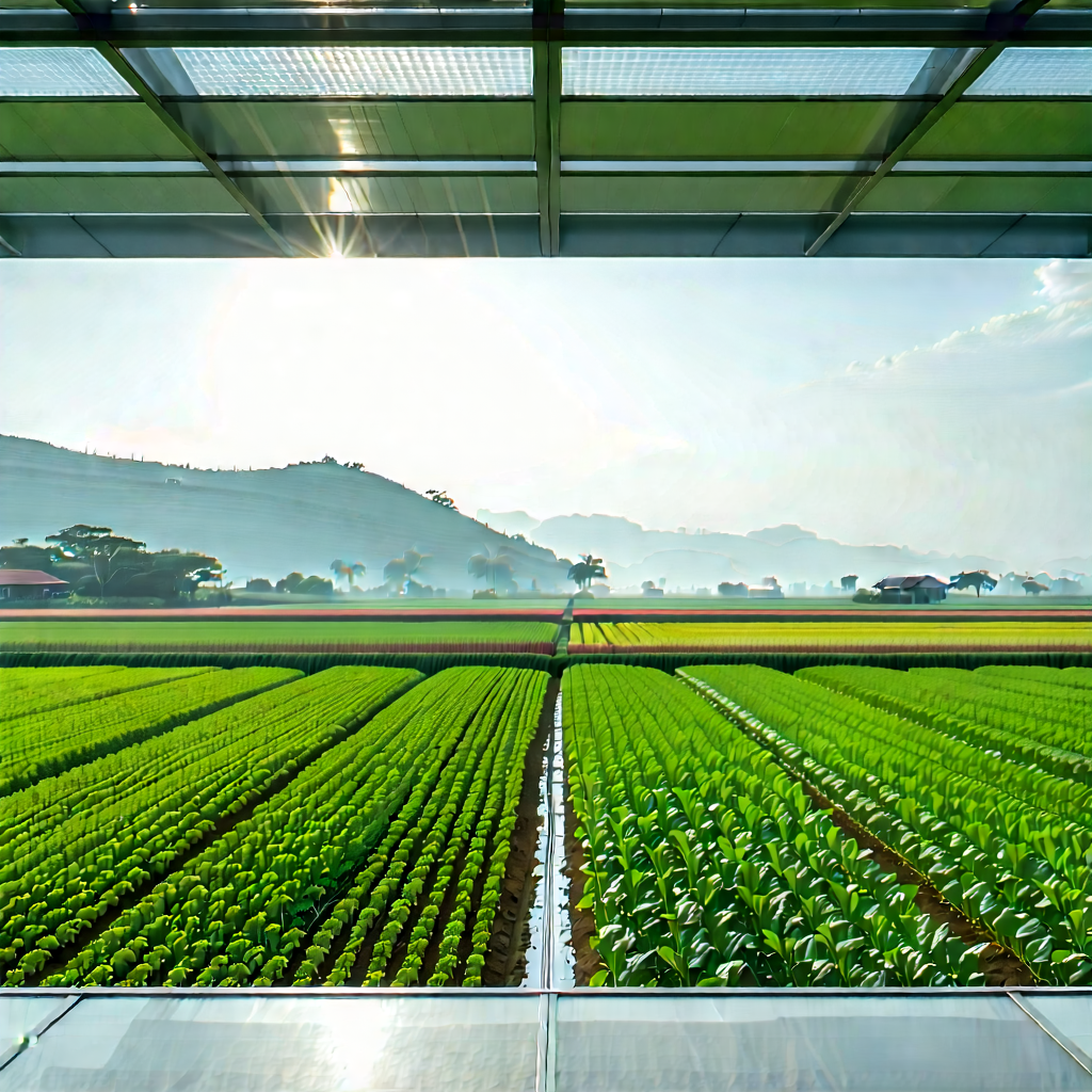 Agricultural Technology In Research Center With Large Field