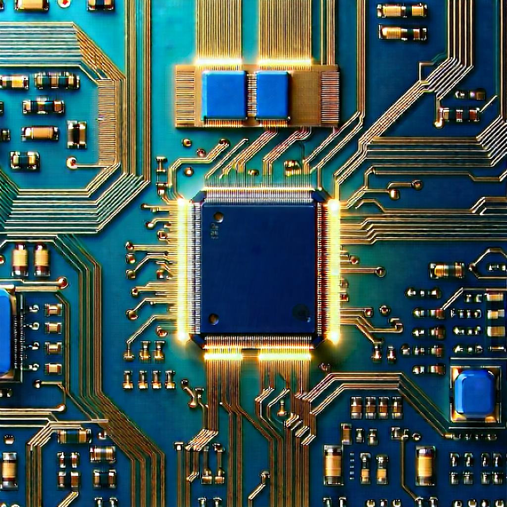 Close-up of electronic circuit