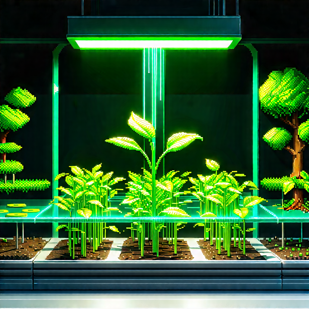 Agricultural Technology In Manufacturing Facility With Greenhouse Variety