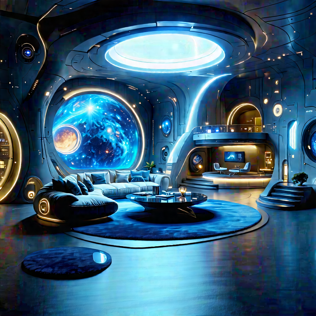 Futuristic Smart Home With Futuristic Living