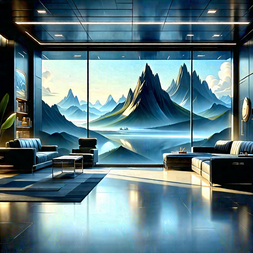 Futuristic Tech Startup Office With Image, There
