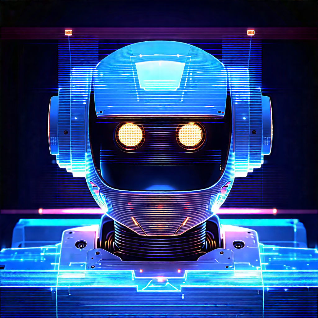 Robot with holographic projection