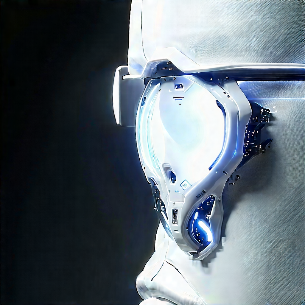 Innovative Wearable Device Design With White Helmet