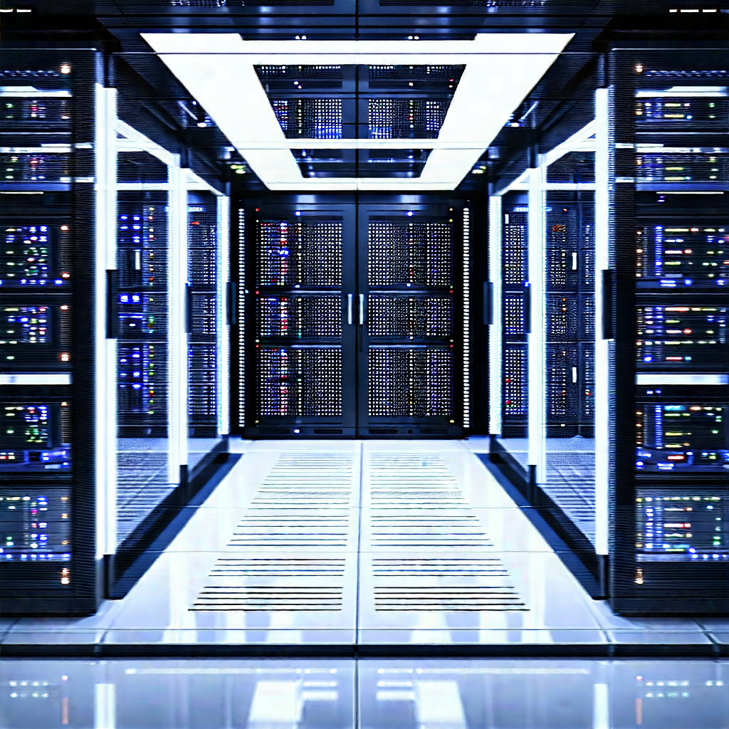 Futuristic Server Room With Image, There