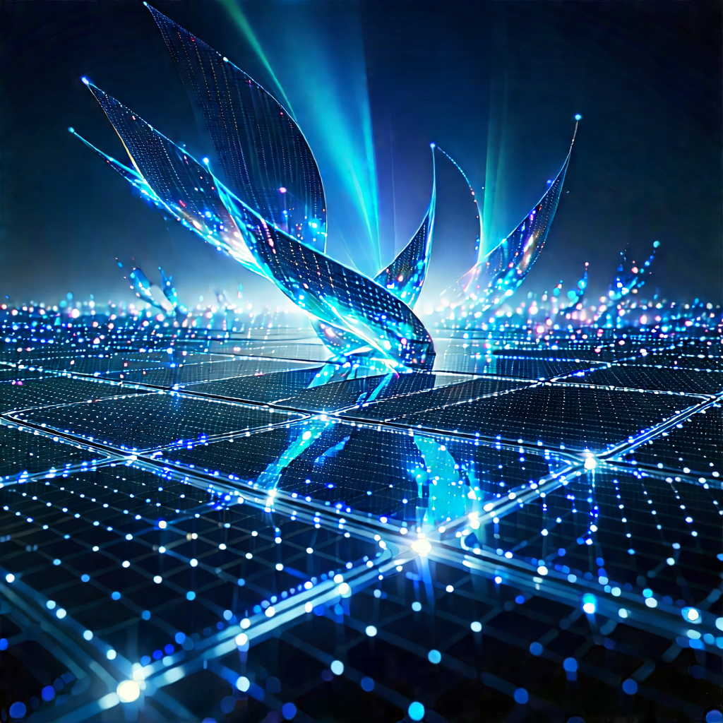 Innovative Renewable Energy Design With Large, Blue,