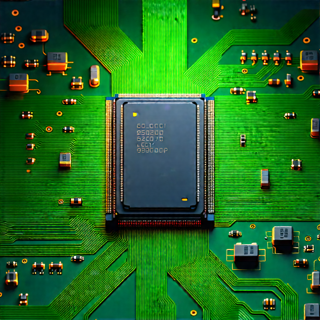 Close-up of microprocessor