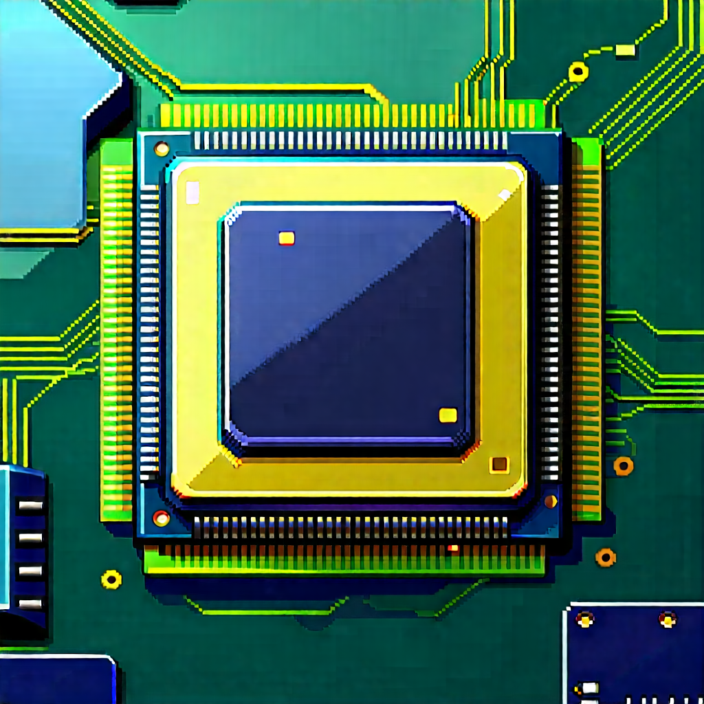 Close-up of microprocessor