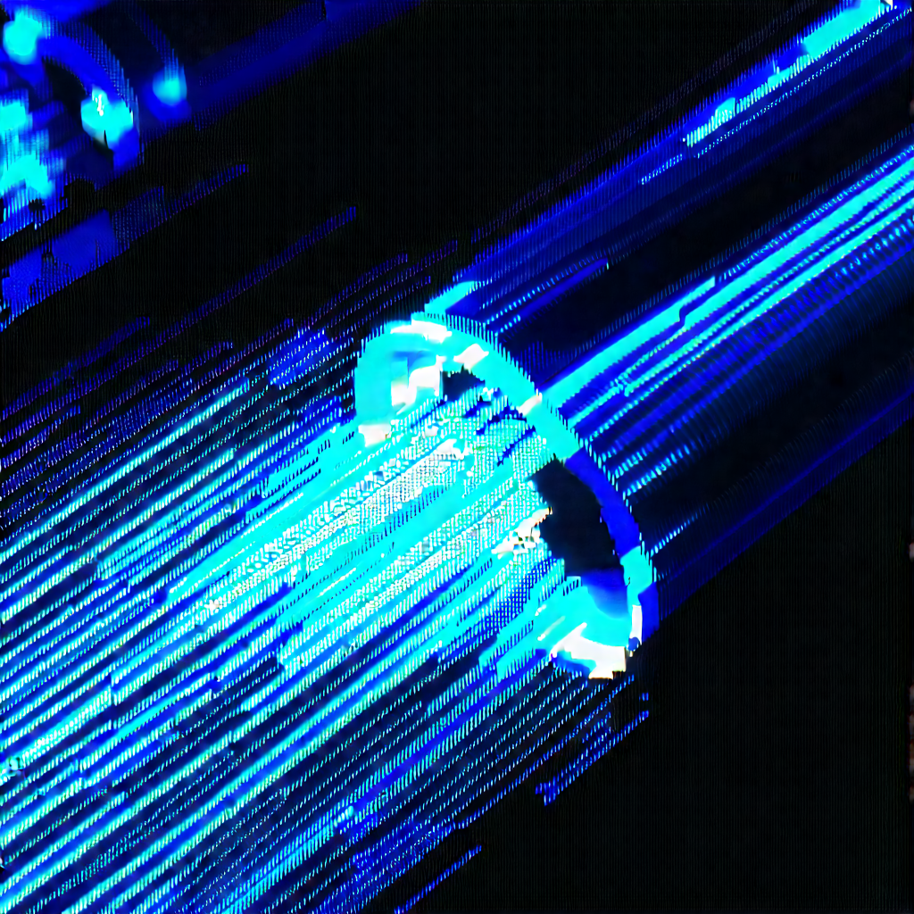 Close-up of fiber optic cables