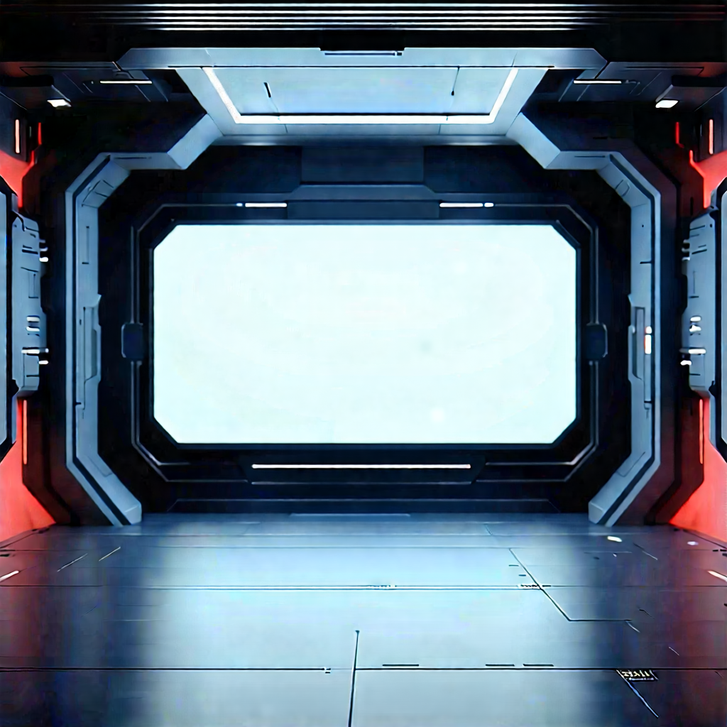 Futuristic tech startup office