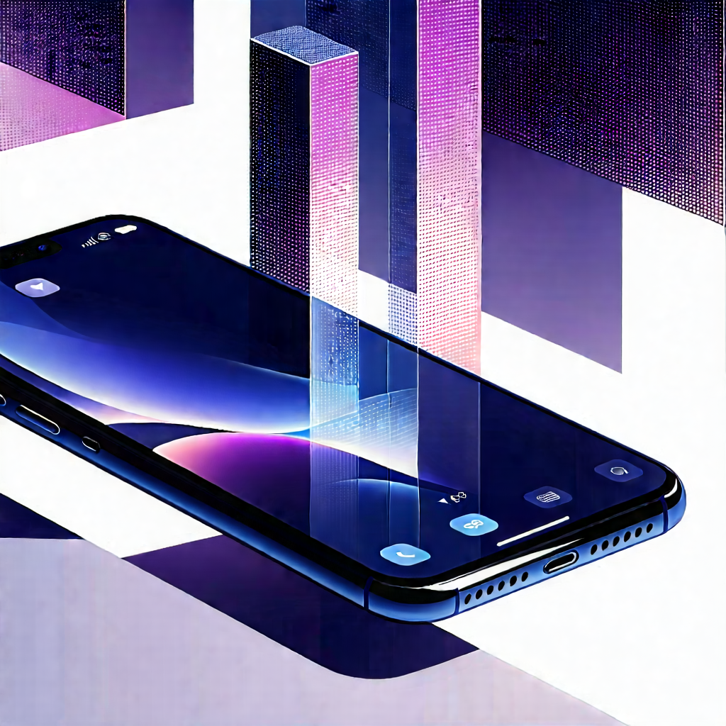 Smartphone With Streaming Content With Blue Cell