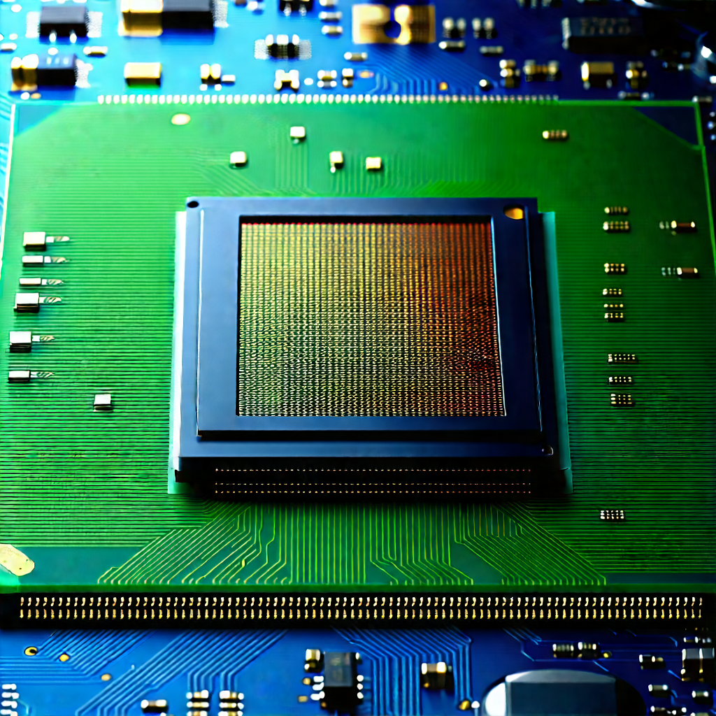 Close-up of microprocessor